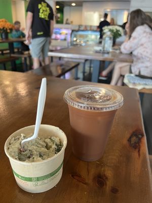 Potato salad and iced tea   at Sia's in Pittsburgh
