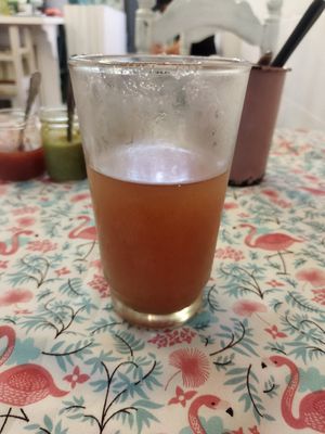 ponche de frutas #Veganuary at The Veggie House in Mexico City