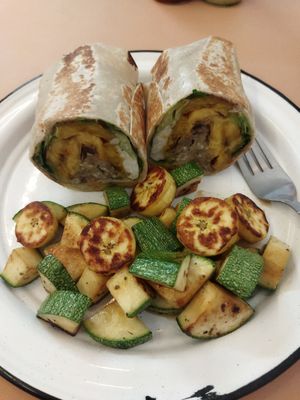 burrito de lentejas at The Veggie House in Mexico City