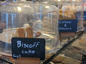 Vegan Biscoff cake at The Refinery  in Faversham