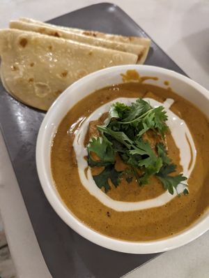 Tofu makhani - there was too much vegan butter on the roti 😭 at Planet Terra - Ibis Hotel Dubai in Dubai