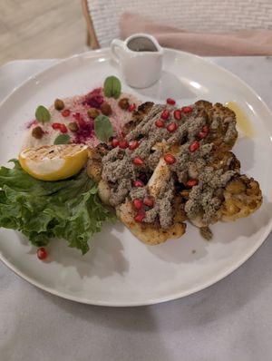 Cauliflower steak at Planet Terra - Ibis Hotel Dubai in Dubai