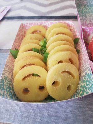 Smiley fries at Vegan Junk Food Bar -  L'Eixample in Barcelona