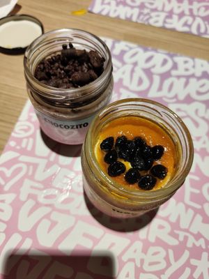 Desserts on a jar at Vegan Junk Food Bar -  L'Eixample in Barcelona