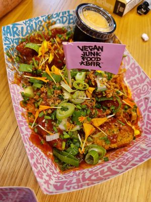 Chicken at Vegan Junk Food Bar -  L'Eixample in Barcelona