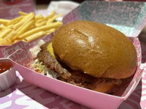 Classic double smash   at Vegan Junk Food Bar -  L'Eixample in Barcelona