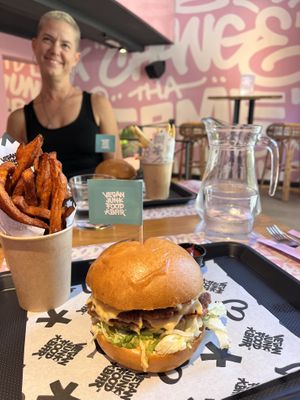 Burger  at Vegan Junk Food Bar -  L'Eixample in Barcelona