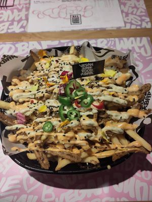 Loaded fries at Vegan Junk Food Bar -  L'Eixample in Barcelona