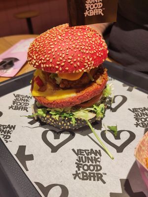 Burger at Vegan Junk Food Bar -  L'Eixample in Barcelona