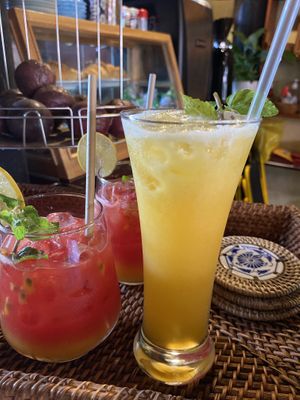 Fresh juices   at Lanterns Coffee in Hoi An