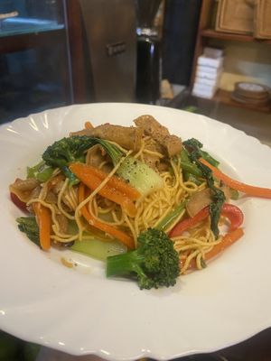 Veggie noodles  at Lanterns Coffee in Hoi An