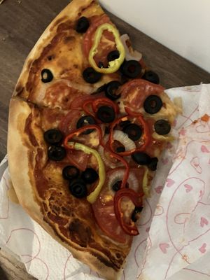 cheeseless pizza   at Check-In Restaurant in Gjirokaster