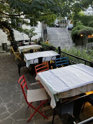 balcony   at Check-In Restaurant in Gjirokaster