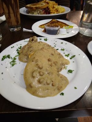 Biscuits with gravy at The Chicago Diner - Logan Square in Chicago