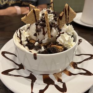 s’mores brownie sundae  at The Chicago Diner - Logan Square in Chicago