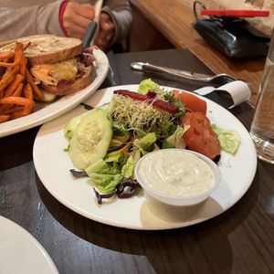 side salad with ranch  at The Chicago Diner - Logan Square in Chicago