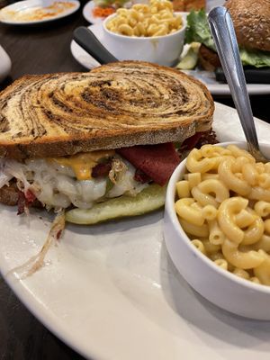  Reuben with vegan Mac and cheese   at The Chicago Diner - Logan Square in Chicago