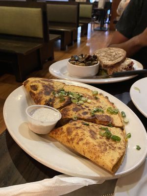 Pierogi Quesadilla   at The Chicago Diner - Logan Square in Chicago