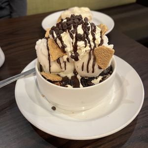 s’mores brownie sundae   at The Chicago Diner - Logan Square in Chicago
