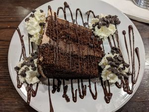Chocolate mousse cake at The Chicago Diner - Logan Square in Chicago