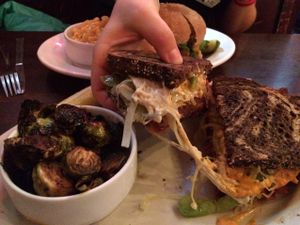 Reuben, Veg BLT and Mac n Teese at The Chicago Diner - Logan Square in Chicago