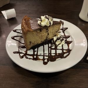 chocolate pumpkin cheesecake  at The Chicago Diner - Logan Square in Chicago
