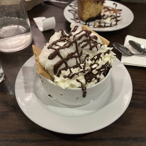 s’mores brownie sundae  at The Chicago Diner - Logan Square in Chicago