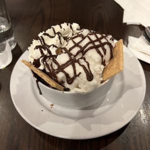 s’mores brownie sundae  at The Chicago Diner - Logan Square in Chicago