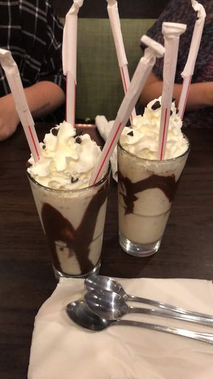 Cookie dough chocolate chip milkshake  at The Chicago Diner - Logan Square in Chicago