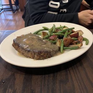truffle mushroom lentil loaf  at The Chicago Diner - Logan Square in Chicago