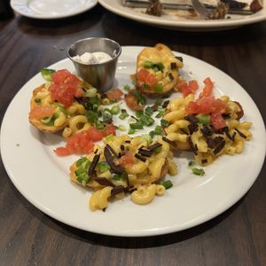 rockin mac tater boats  at The Chicago Diner - Logan Square in Chicago