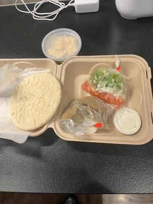 As arrived (with one of two Mac ‘n Teeze containers) with instructions on DwellSocial site  at The Chicago Diner - Logan Square in Chicago