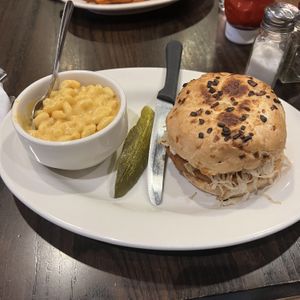 schnitzel burger  at The Chicago Diner - Logan Square in Chicago