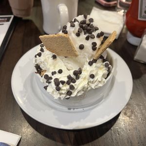 s’mores brownie sundae  at The Chicago Diner - Logan Square in Chicago