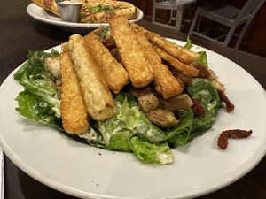Caesar salad with tempeh  at The Chicago Diner - Logan Square in Chicago