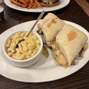 cuban sandwich w mac n teese  at The Chicago Diner - Logan Square in Chicago