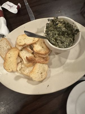 Amazing spinach and artichoke dip  at The Chicago Diner - Logan Square in Chicago