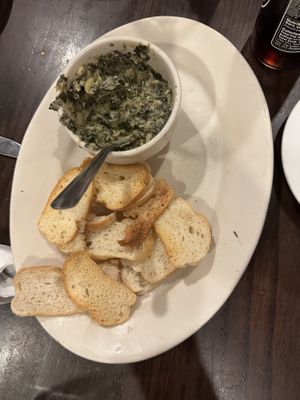 Get this! Spinach and artichoke dip   at The Chicago Diner - Logan Square in Chicago