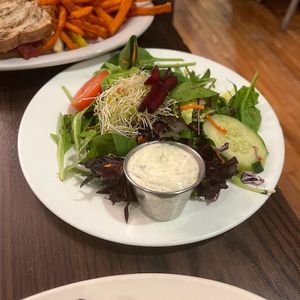 side salad w ranch at The Chicago Diner - Logan Square in Chicago