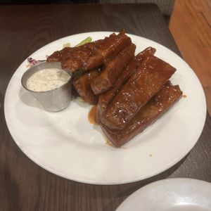 special recipe bbq wings  at The Chicago Diner - Logan Square in Chicago