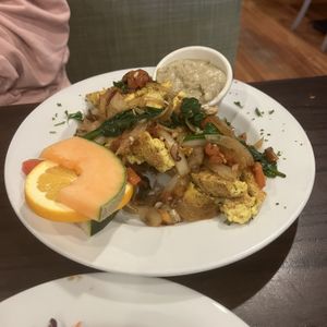 country benedict #Veganuary at The Chicago Diner - Logan Square in Chicago