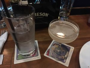 cocktail with lavender at The Chicago Diner - Logan Square in Chicago