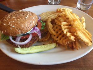spicy chicken at The Chicago Diner - Logan Square in Chicago