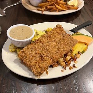 steak n eggs (tofu ofc!) at The Chicago Diner - Logan Square in Chicago