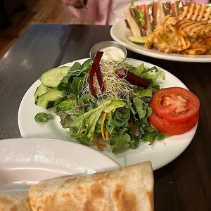 side salad w ranch at The Chicago Diner - Logan Square in Chicago
