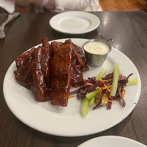 bbq special recipe wings at The Chicago Diner - Logan Square in Chicago