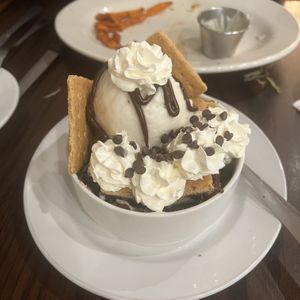 s’mores brownie sundae  at The Chicago Diner - Logan Square in Chicago