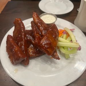 bbq special recipe wings at The Chicago Diner - Logan Square in Chicago
