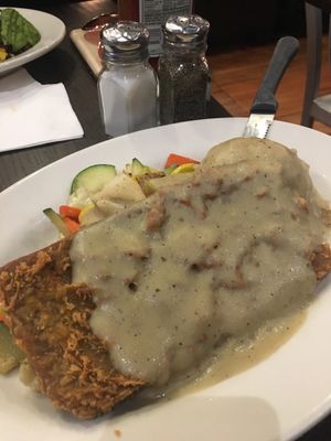 Country fried steak at The Chicago Diner - Logan Square in Chicago