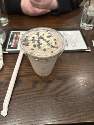 Mint Chip Milkshake without fudge sauce  at The Chicago Diner - Logan Square in Chicago